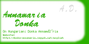 annamaria donka business card